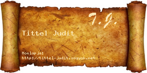 Tittel Judit névjegykártya