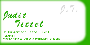 judit tittel business card